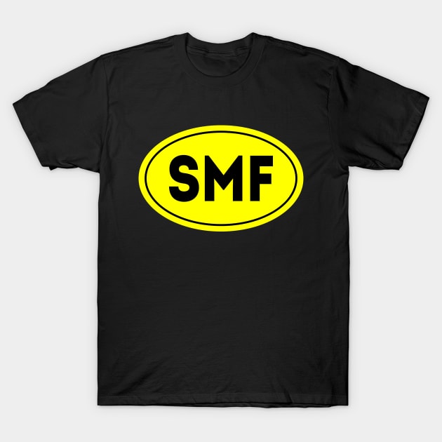 SMF Airport Code Sacramento International Airport USA T-Shirt by VFR Zone